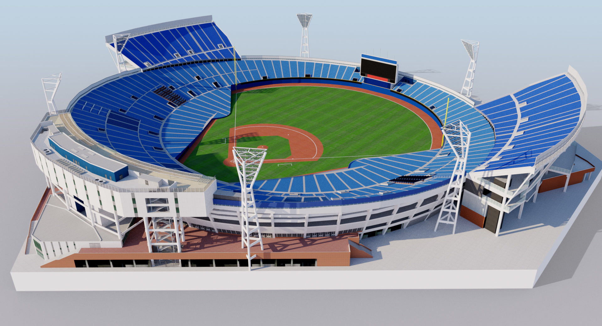 Yokohama Stadium Baseball - Japan 3D model – Genius&Gerry
